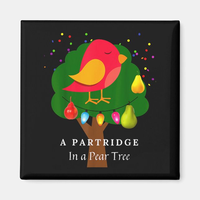 Imã Partridge In A Pear Tree Twelve Days Of Christmas  (Frente)