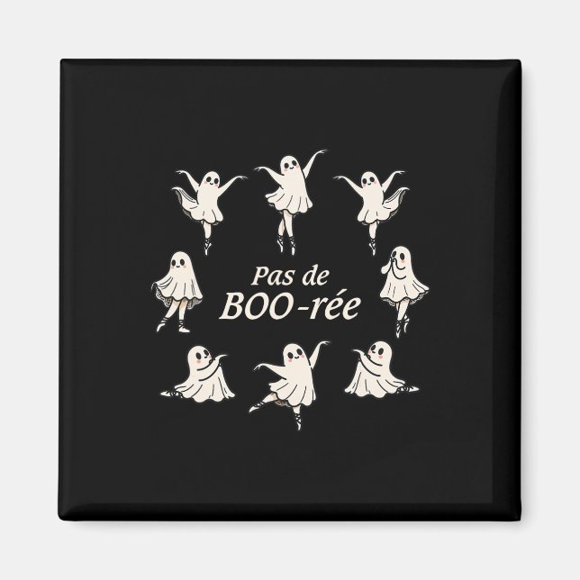 Imã Pas De Boo-rée Funny Balé Spooky Ghosts Dance Ha (Frente)