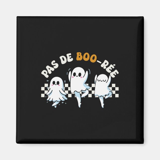 Imã Pas De Boo-rée Spooky Halloween Dança de Balé Fant (Frente)