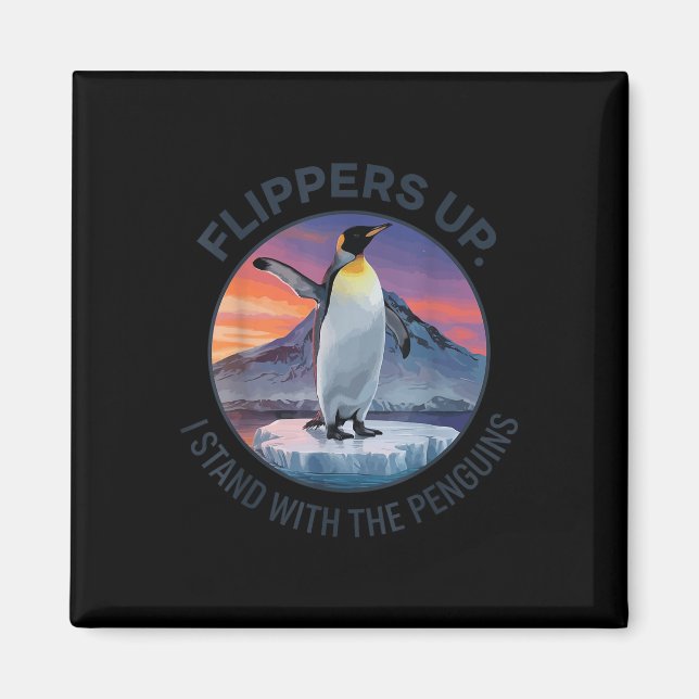 Imã Pás Para Cima Eu Pego Pinguins (Frente)