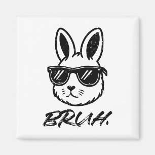 Imã Páscoa Bruh Bunny Sungles Engraçado Homens Meninos