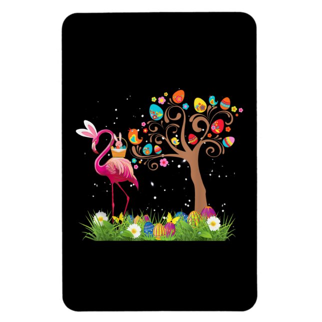 Ímã Páscoa Bunny Flamingo 2021 | Amantes Flamingo Cujo (Vertical)