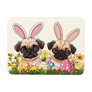 Ímã Páscoa Cachorros Coelhinhos