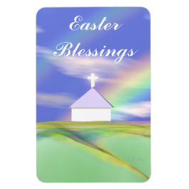 Ímã Páscoa Church e Rainbow