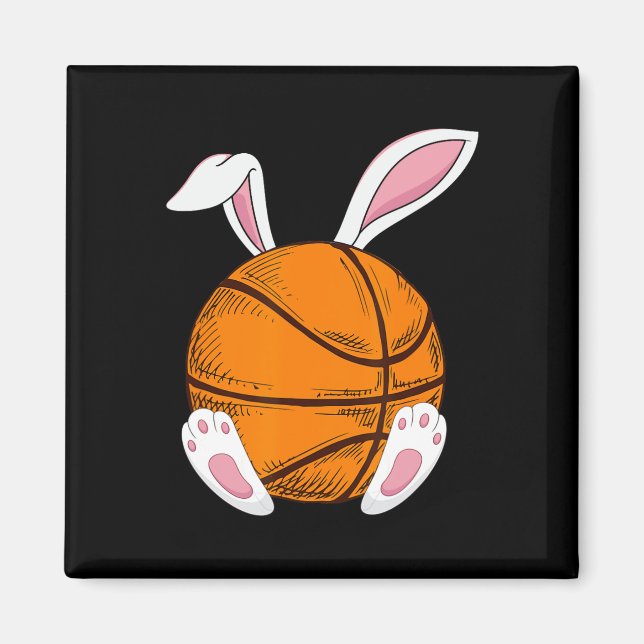 Imã Páscoa de basquete Coelho Coelhinho Dia 2 (Frente)