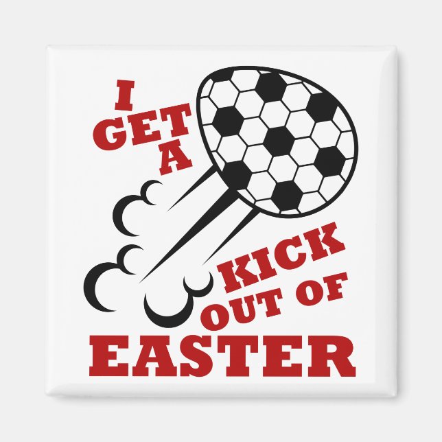 Imã Páscoa De Futebol Cute Eu Tiro Um Chute Da Páscoa (Frente)