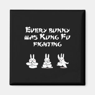 Imã Páscoa Divertida Cada Coelhinha Era Kung Fu Lutand
