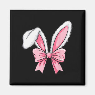 Imã Páscoa do dia de Arco da Páscoa Bunny Ears Rosa