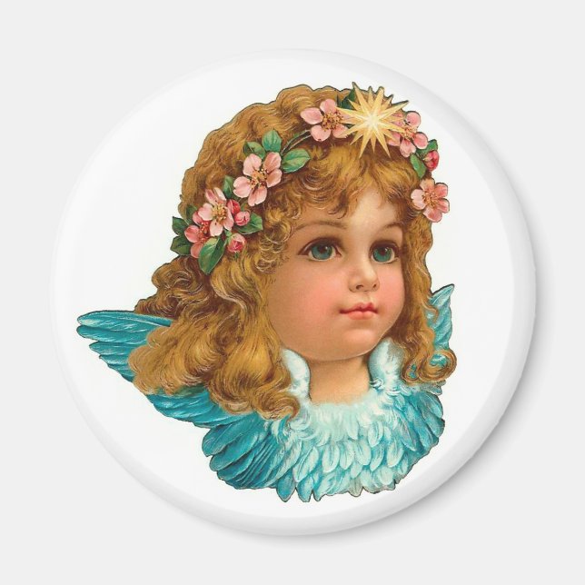 Imã Páscoa Floral Vitoriana Angel Vintage (Frente)