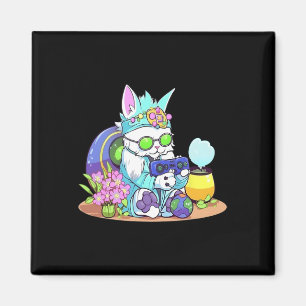 Imã Páscoa Gato Coelhinho Engraçado Gamer Jogo Meninas