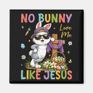 Imã Páscoa Nenhum Coelho Me Ama Como Jesus Crianças Cr