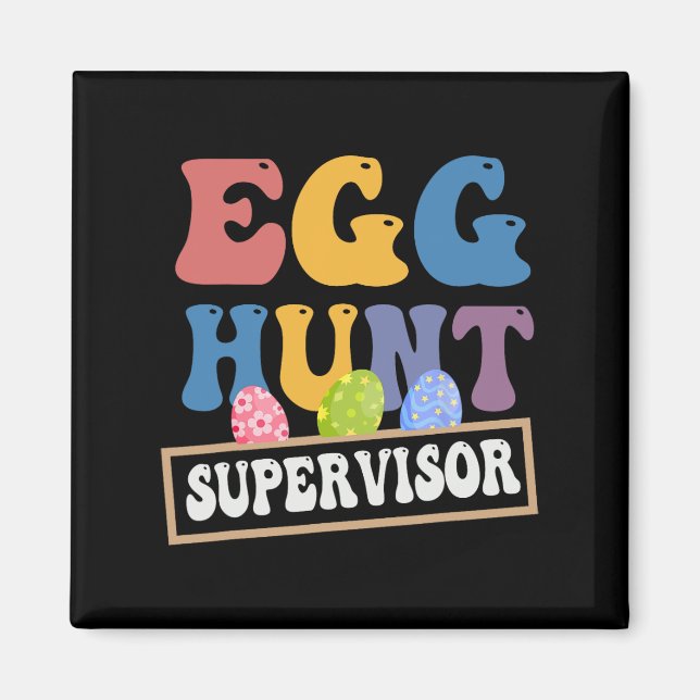 Imã Páscoa Ovo Supervisor Engraçado Mãe Pai Mulheres (Frente)