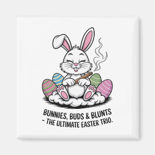 Imã Páscoa Piada Coelhinhos Humorosos Comprime Trio
