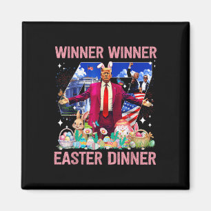 Imã Páscoa vencedora Janta Trump Bunny Hunt Ovos Happy
