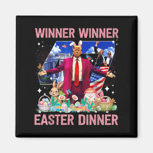 Imã Páscoa vencedora Janta Trump Bunny Hunt Ovos Happy