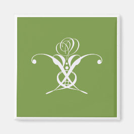 Imã Páscoa Verde do Pastor Flor Branco