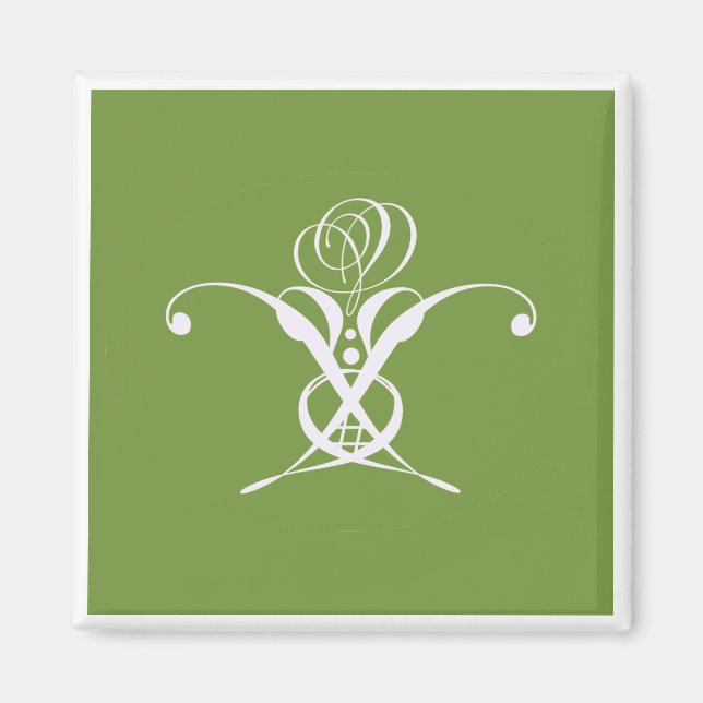 Imã Páscoa Verde do Pastor Flor Branco (Frente)