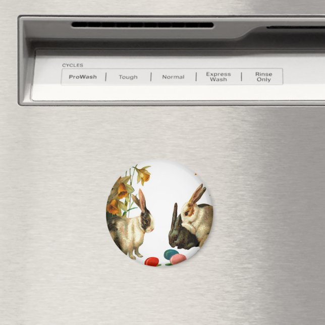 Imã Páscoas de coelhos de colheita olhando ovos de doc (In Situ (Dishwasher))