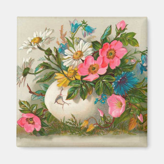 Imã Páscoas Flores Belas Vintage Arte Floral