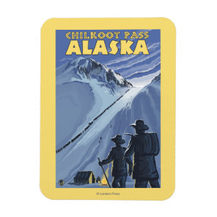 Ímã Passagem de Chilkoot, mineiros Dourados de Alaska