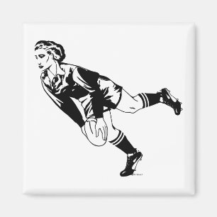 Imã Passagem do rugby das mulheres