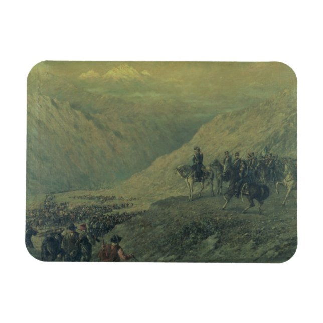 Ímã Passagem dos Andes em 1817 (óleo na canvas) (Horizontal)