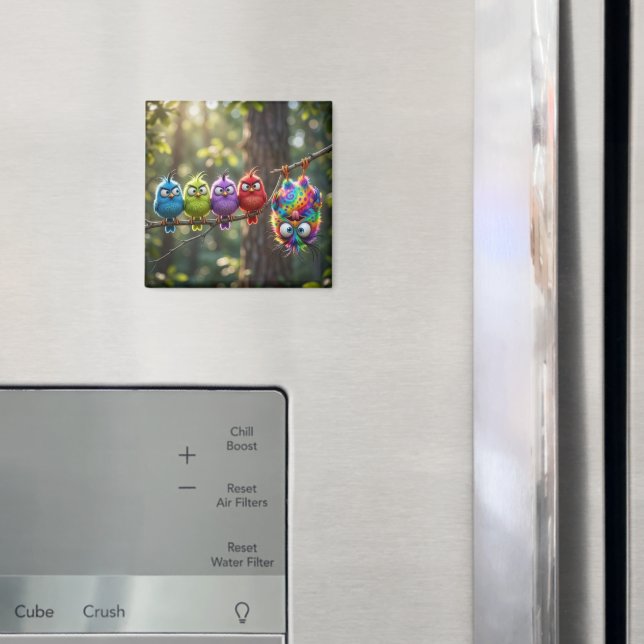 Imã Passarinhos Coloridos e Fofos (In Situ (Fridge))