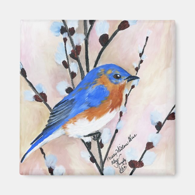 Imã pássaro azul (Frente)