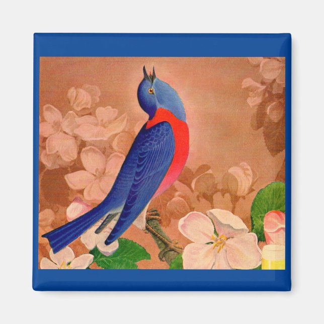 Imã pássaro azul da felicidade (Frente)