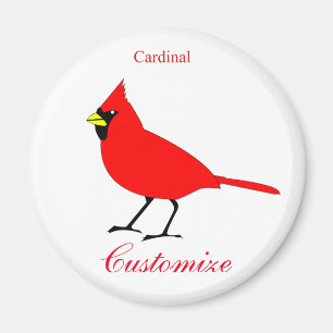 Imã Pássaro cardinal vermelho Thunder_Cove