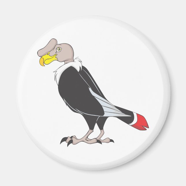 Imã Pássaro Condor Andino Sorrindo (Frente)