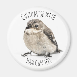 Imã Pássaro de Jardim Fofo com Texto Personalizado