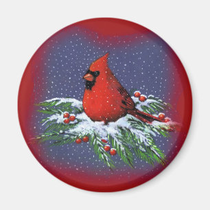 IMÃ PÁSSARO DO NATAL: CARDEAL: ARTE