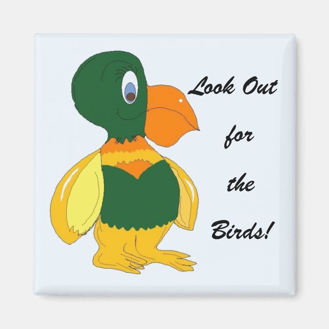 Imã Pássaro Engraçado com Big Beak (Frente)