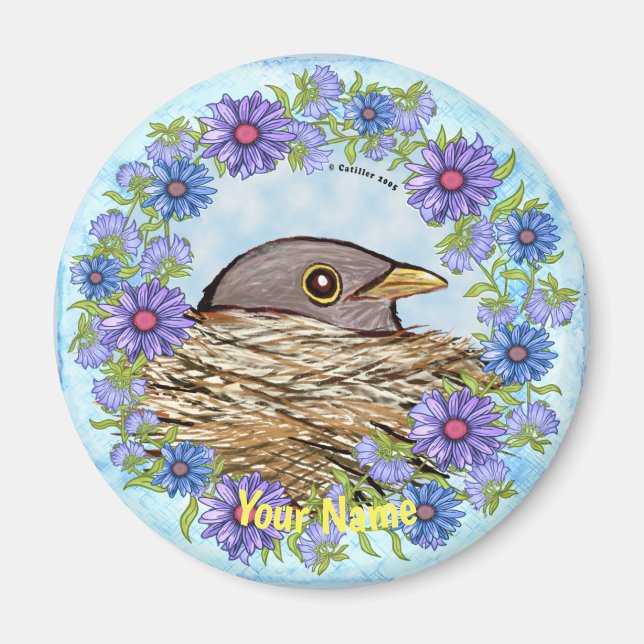 Imã Pássaro no íman Nest (Frente)