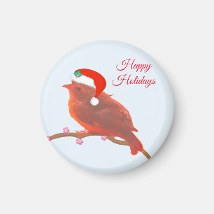 Imã Pássaro pequeno e fofo de Natal