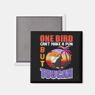 Imã Pássaro Tátil Tropical Vintage Encantado Toucan Pu