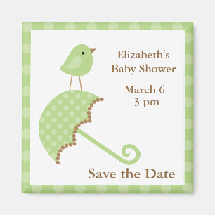 Imã Pássaro Verde e Guarda-chuvas