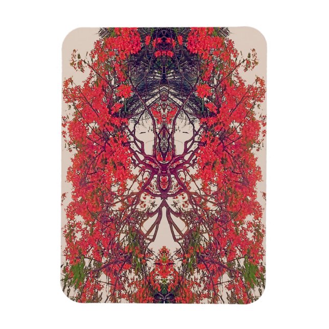 Ímã Pássaro Vermelho do Paraíso (Vertical)