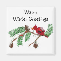 Pássaro Vermelho em uma ramificação