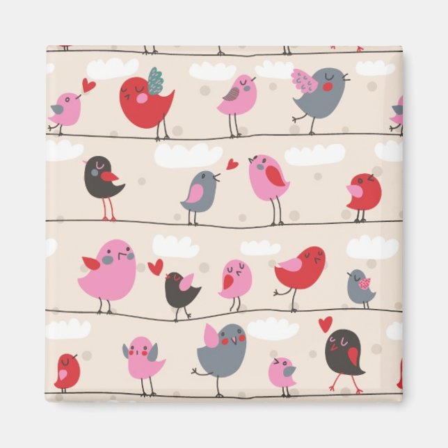 Imã Pássaros apaixonados (Frente)