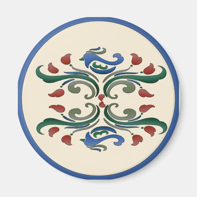 Imã Pássaros com Sinal Hex Holandês (Frente)