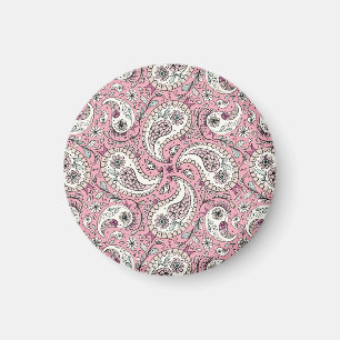 Imã Pássaros da Paisley em rosa-bebê