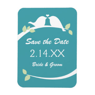Ímã Pássaros do Amor Salvem a Data