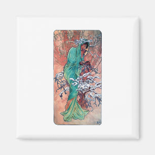 Imã Pássaros dos pardais da senhora do nouveau da art