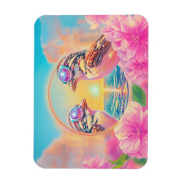 Ímã Pássaros legal com óculos Sunset