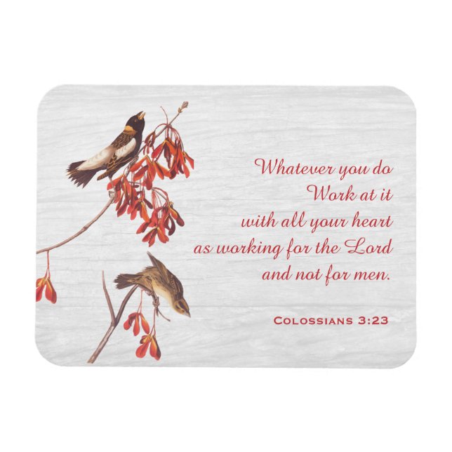 Ímã Pássaros para rebarba de arroz e Verse (Horizontal)