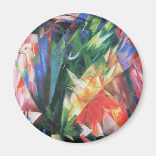 Imã Pássaros (Vogel) por Franz Marc, Arte Cubista Vint