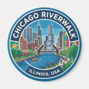 Imã Passeio à Beira do Rio Chicago Illinois