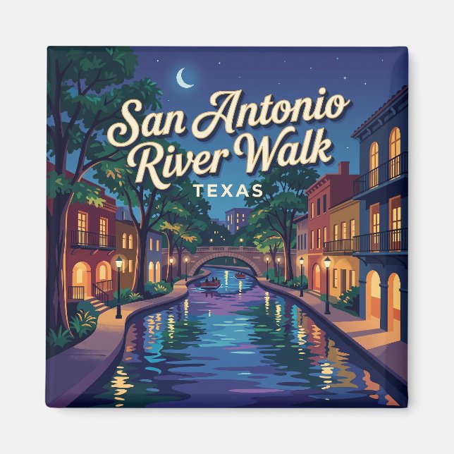 Imã Passeio à Beira do Rio San Antonio Texas (Frente)